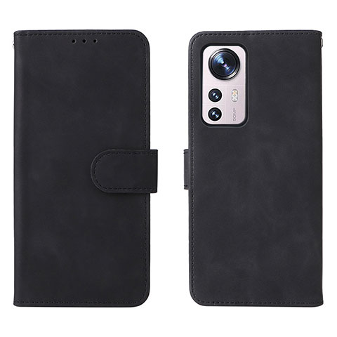 Funda de Cuero Cartera con Soporte Carcasa L08 para Xiaomi Mi 12 Pro 5G Negro