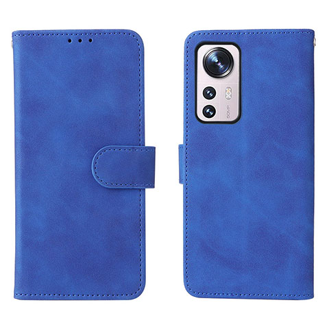 Funda de Cuero Cartera con Soporte Carcasa L08 para Xiaomi Mi 12X 5G Azul