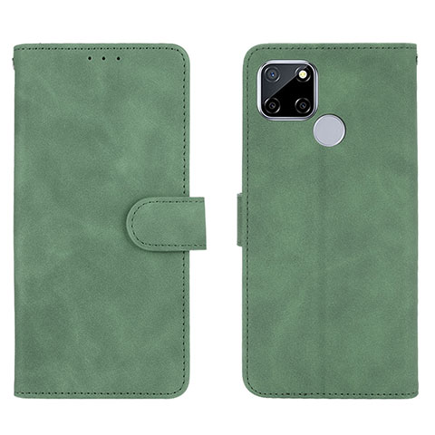 Funda de Cuero Cartera con Soporte Carcasa L08Z para Realme 7i RMX2193 Verde