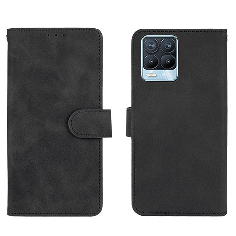 Funda de Cuero Cartera con Soporte Carcasa L08Z para Realme 8 4G Negro