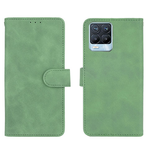 Funda de Cuero Cartera con Soporte Carcasa L08Z para Realme 8 Pro Verde