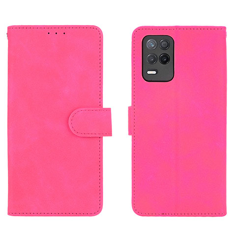 Funda de Cuero Cartera con Soporte Carcasa L08Z para Realme 8s 5G Rosa Roja