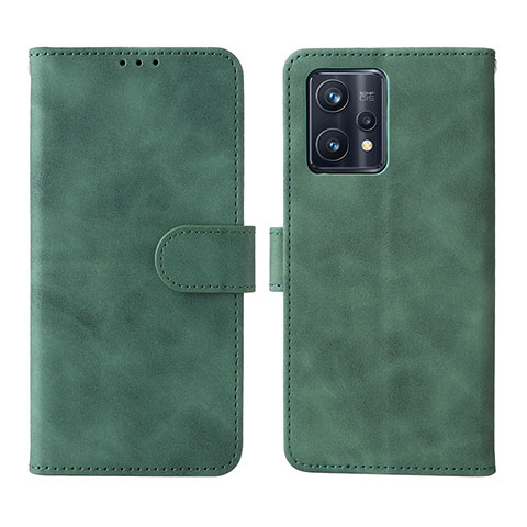 Funda de Cuero Cartera con Soporte Carcasa L08Z para Realme 9 4G Verde