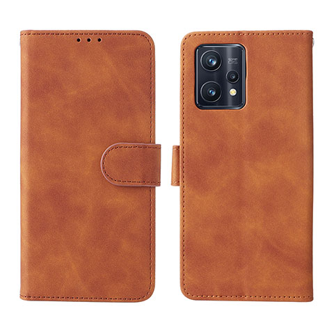 Funda de Cuero Cartera con Soporte Carcasa L08Z para Realme 9 Pro+ Plus 5G Marron