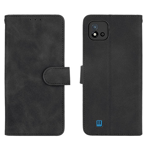 Funda de Cuero Cartera con Soporte Carcasa L08Z para Realme C11 (2021) Negro