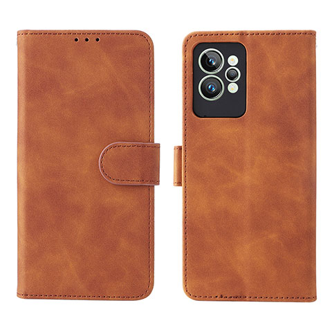 Funda de Cuero Cartera con Soporte Carcasa L08Z para Realme GT2 Pro 5G Marron