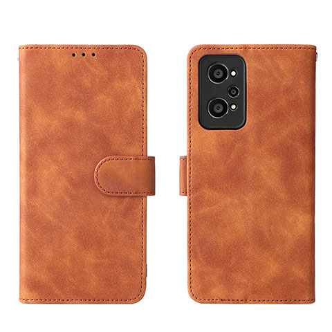 Funda de Cuero Cartera con Soporte Carcasa L08Z para Realme Q5 Pro 5G Marron