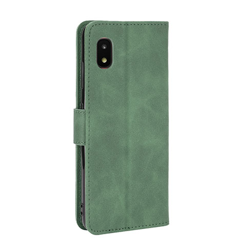 Funda de Cuero Cartera con Soporte Carcasa L08Z para Samsung Galaxy A21 SC-42A Verde