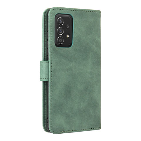 Funda de Cuero Cartera con Soporte Carcasa L08Z para Samsung Galaxy A52 5G Verde