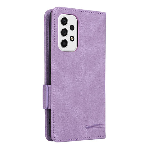 Funda de Cuero Cartera con Soporte Carcasa L08Z para Samsung Galaxy A53 5G Morado