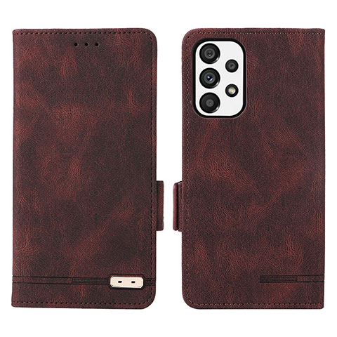 Funda de Cuero Cartera con Soporte Carcasa L08Z para Samsung Galaxy A73 5G Marron