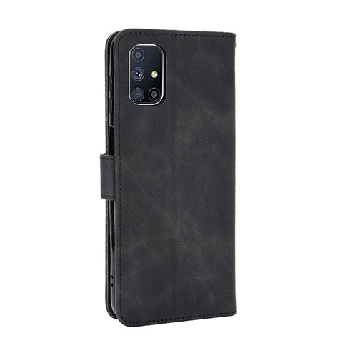 Funda de Cuero Cartera con Soporte Carcasa L08Z para Samsung Galaxy M51 Negro