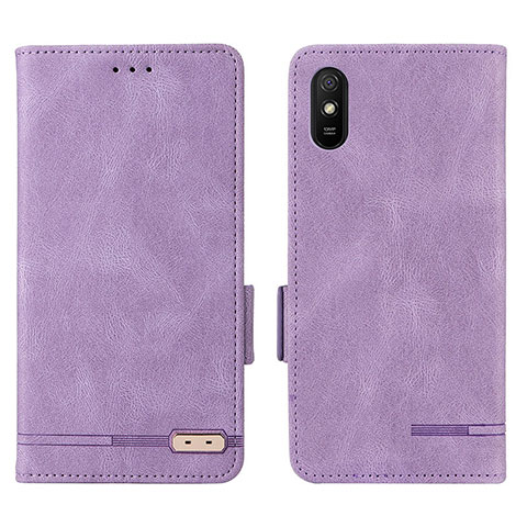 Funda de Cuero Cartera con Soporte Carcasa L08Z para Xiaomi Redmi 9A Morado