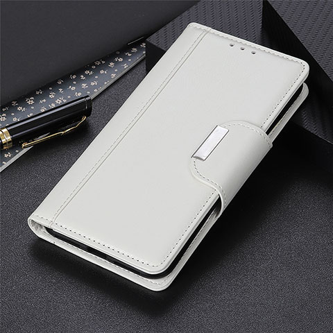 Funda de Cuero Cartera con Soporte Carcasa L09 para Huawei Nova 6 SE Blanco