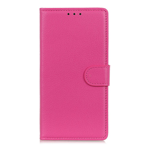 Funda de Cuero Cartera con Soporte Carcasa L09 para Motorola Moto Edge Rosa Roja