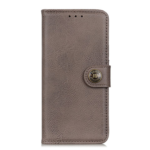 Funda de Cuero Cartera con Soporte Carcasa L09 para Oppo A32 Gris