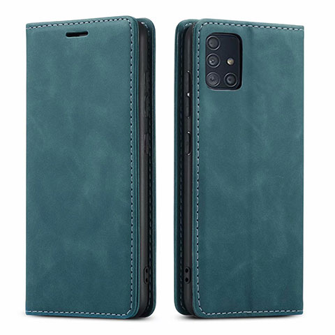 Funda de Cuero Cartera con Soporte Carcasa L09 para Samsung Galaxy A51 5G Verde