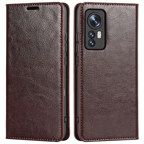 Funda de Cuero Cartera con Soporte Carcasa L09 para Xiaomi Mi 12S 5G Marron