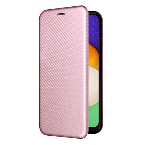 Funda de Cuero Cartera con Soporte Carcasa L09Z para Samsung Galaxy A04s Oro Rosa