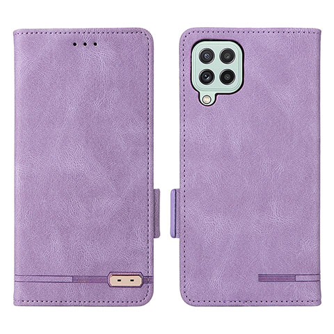 Funda de Cuero Cartera con Soporte Carcasa L09Z para Samsung Galaxy A22 4G Morado