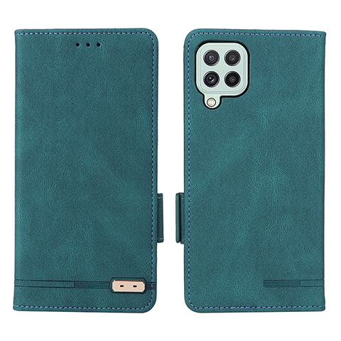 Funda de Cuero Cartera con Soporte Carcasa L09Z para Samsung Galaxy A22 4G Verde