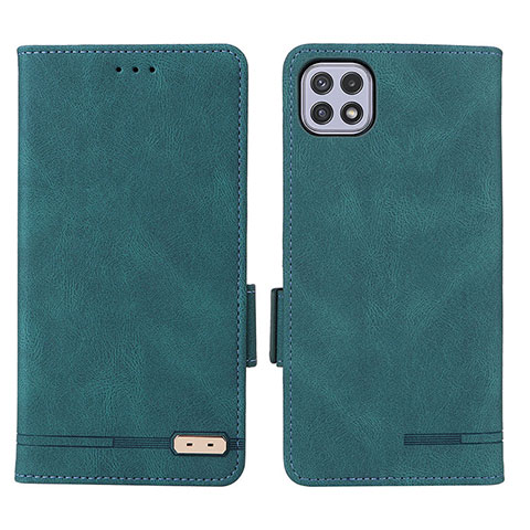 Funda de Cuero Cartera con Soporte Carcasa L09Z para Samsung Galaxy A22 5G Verde