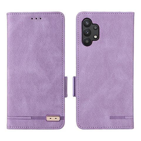 Funda de Cuero Cartera con Soporte Carcasa L09Z para Samsung Galaxy A32 5G Morado