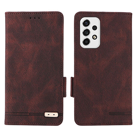 Funda de Cuero Cartera con Soporte Carcasa L09Z para Samsung Galaxy A53 5G Marron