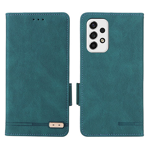 Funda de Cuero Cartera con Soporte Carcasa L09Z para Samsung Galaxy A53 5G Verde