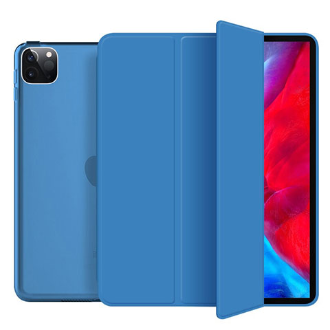 Funda de Cuero Cartera con Soporte Carcasa L10 para Apple iPad Pro 11 (2021) Azul