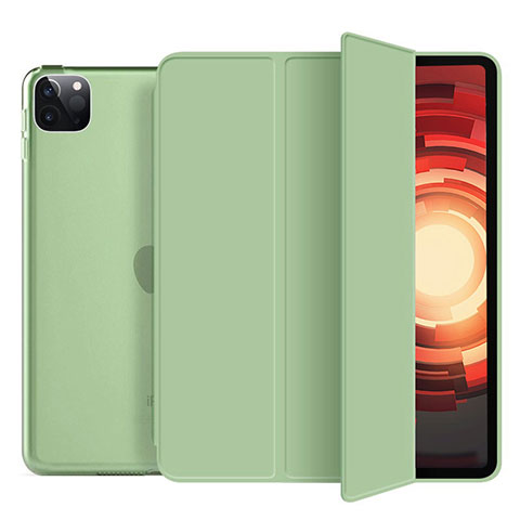 Funda de Cuero Cartera con Soporte Carcasa L10 para Apple iPad Pro 11 (2021) Menta Verde