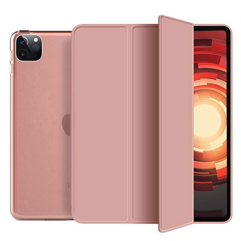 Funda de Cuero Cartera con Soporte Carcasa L10 para Apple iPad Pro 11 (2021) Oro Rosa