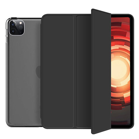 Funda de Cuero Cartera con Soporte Carcasa L10 para Apple iPad Pro 12.9 (2022) Negro