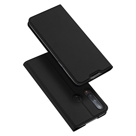 Funda de Cuero Cartera con Soporte Carcasa L10 para Huawei Y7p Negro