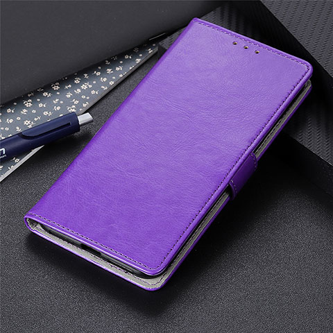 Funda de Cuero Cartera con Soporte Carcasa L10 para LG K41S Morado