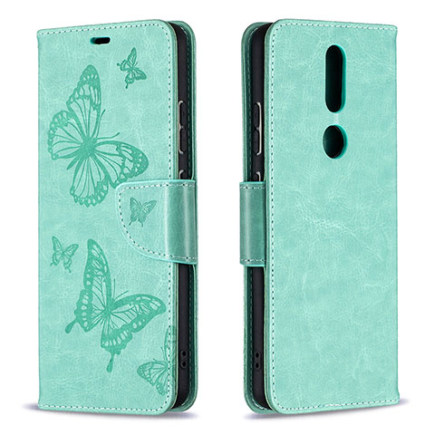 Funda de Cuero Cartera con Soporte Carcasa L10 para Nokia 2.4 Verde