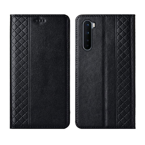 Funda de Cuero Cartera con Soporte Carcasa L10 para OnePlus Nord Negro