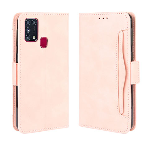 Funda de Cuero Cartera con Soporte Carcasa L10 para Samsung Galaxy M31 Prime Edition Rosa