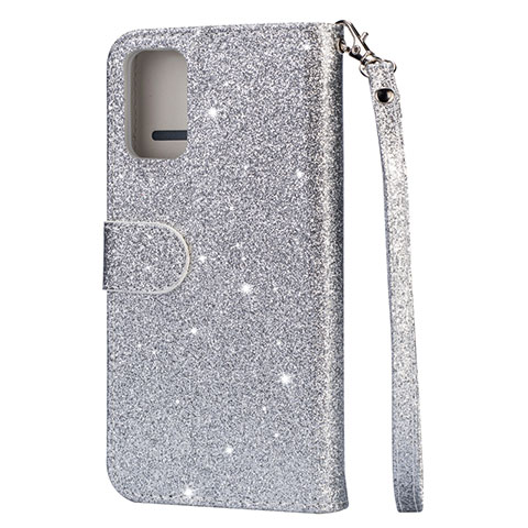 Funda de Cuero Cartera con Soporte Carcasa L10 para Samsung Galaxy S20 Plus 5G Plata