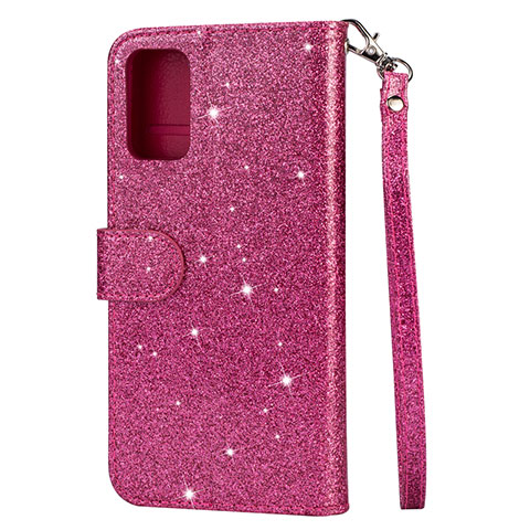 Funda de Cuero Cartera con Soporte Carcasa L10 para Samsung Galaxy S20 Plus Rosa Roja