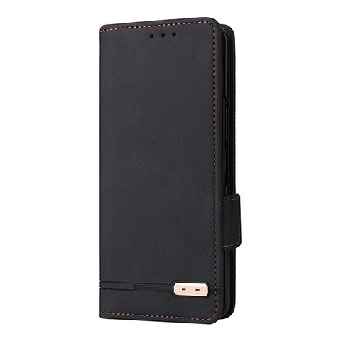 Funda de Cuero Cartera con Soporte Carcasa L10Z para Samsung Galaxy Z Fold3 5G Negro