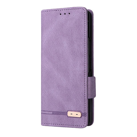 Funda de Cuero Cartera con Soporte Carcasa L10Z para Samsung Galaxy Z Fold4 5G Morado