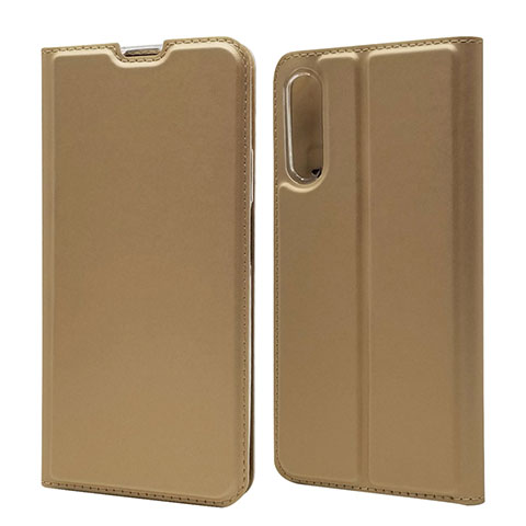 Funda de Cuero Cartera con Soporte Carcasa L11 para Huawei P Smart Pro (2019) Oro