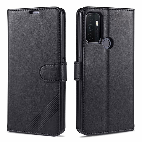 Funda de Cuero Cartera con Soporte Carcasa L11 para Oppo A11s Negro