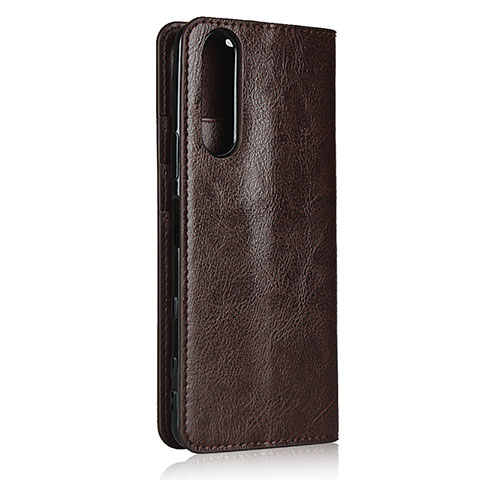 Funda de Cuero Cartera con Soporte Carcasa L11 para Sony Xperia 5 II Marron