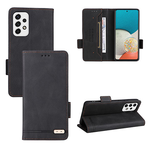 Funda de Cuero Cartera con Soporte Carcasa L11Z para Samsung Galaxy A53 5G Negro