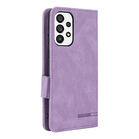 Funda de Cuero Cartera con Soporte Carcasa L11Z para Samsung Galaxy A73 5G Morado