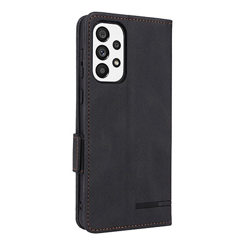 Funda de Cuero Cartera con Soporte Carcasa L11Z para Samsung Galaxy A73 5G Negro