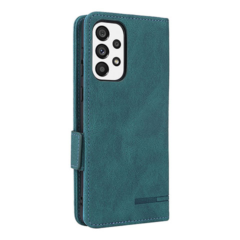 Funda de Cuero Cartera con Soporte Carcasa L11Z para Samsung Galaxy A73 5G Verde