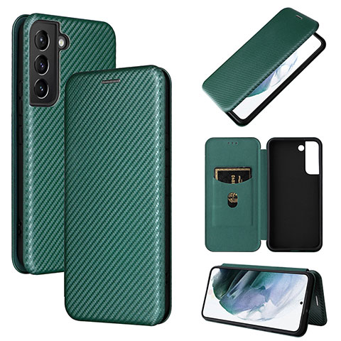 Funda de Cuero Cartera con Soporte Carcasa L11Z para Samsung Galaxy S21 Plus 5G Verde